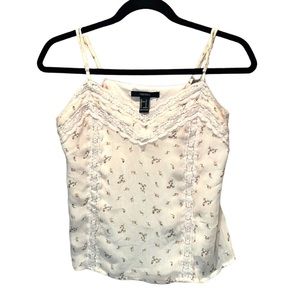 Forever 21 Dainty Pink Lace Floral Camisole Tank Size Small